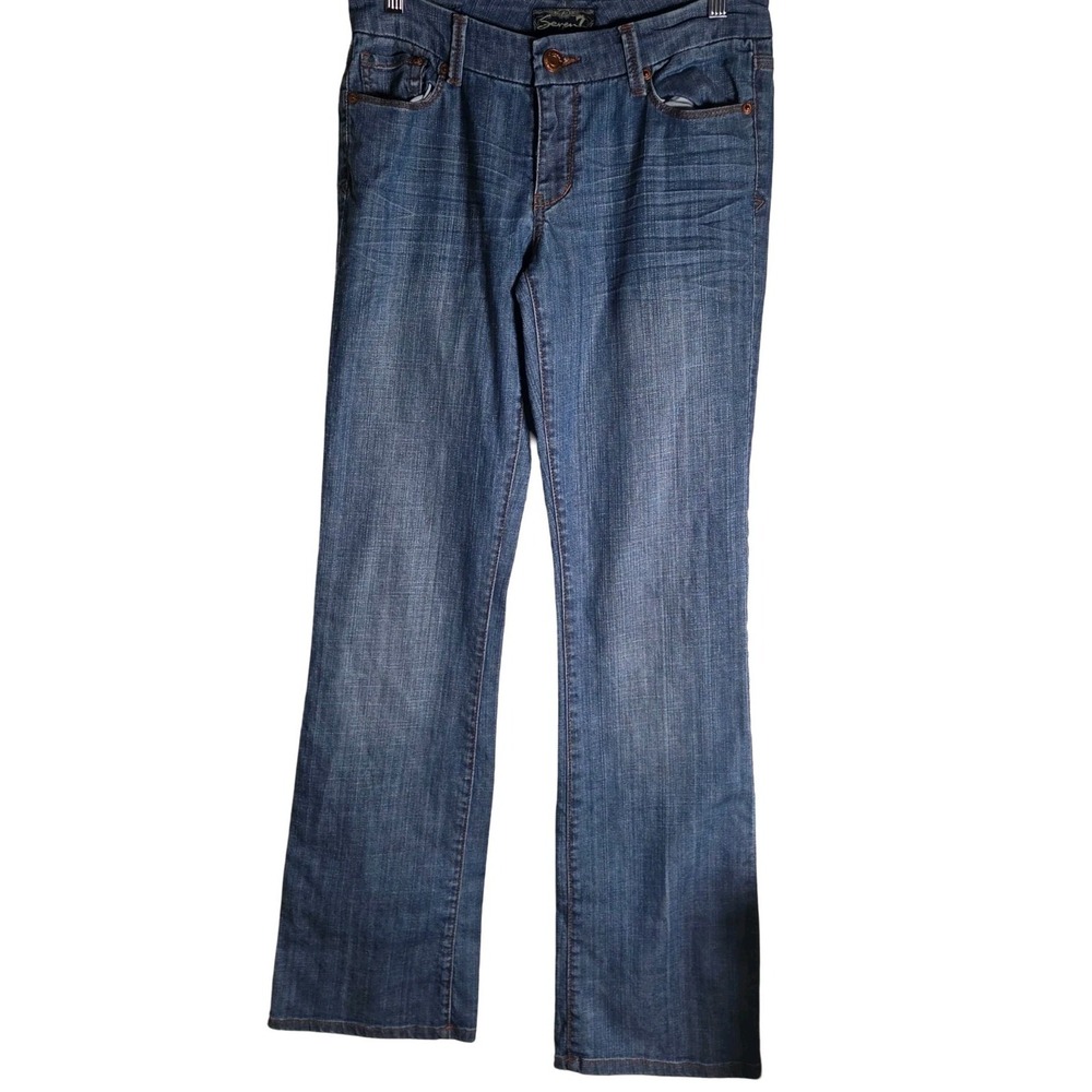 Seven7 Jeans Womens 29 Bootcut Stretch Denim Medium Wash Low Rise Classic